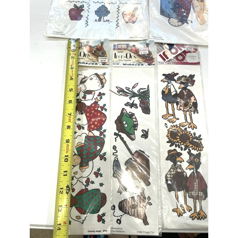 Vintage Cache‎ Junction Seitec Velour Iron-on Transfers Lot Crows Angels Teacher